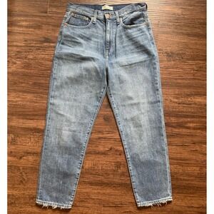 Madewell Light Wash High-Rise Mom Jeans